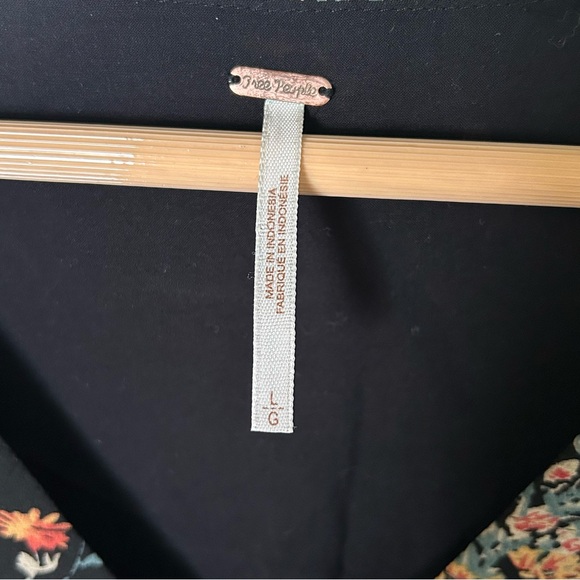 Free People Lilou Floral Bell Sleeve Mini Dress - Size L - Picture 6 of 15